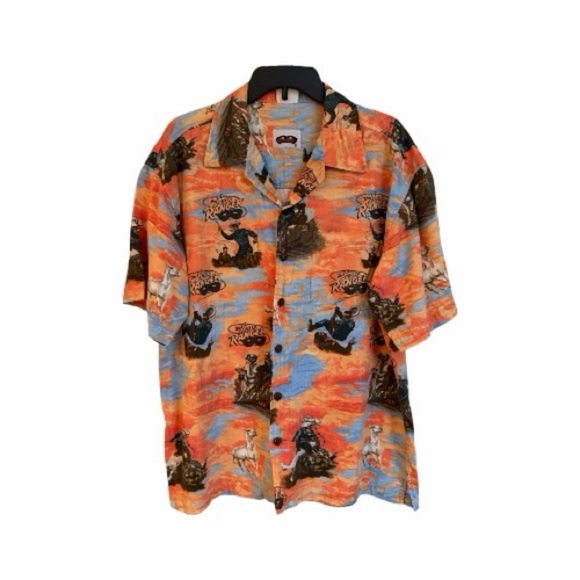 RARE “THE LONE RANGER” CLASSIC LAKE MATLEY SHORT SLEEVE SHIRT. L/XL